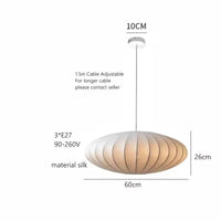Suspension japandi design en soie Kumo - Delisse
