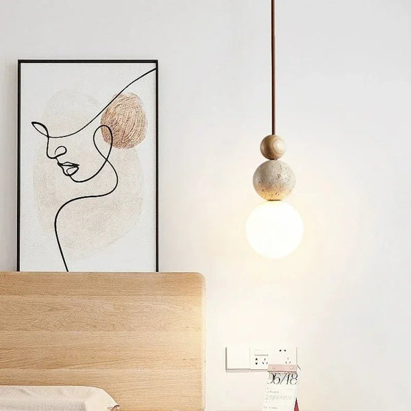 Suspension Pierre Travertin Naturelle