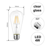 Ampoules Edison LED E27 pack de 6 - Delisse