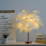 Lampe de table à plumes - Fairy lamp - Delisse