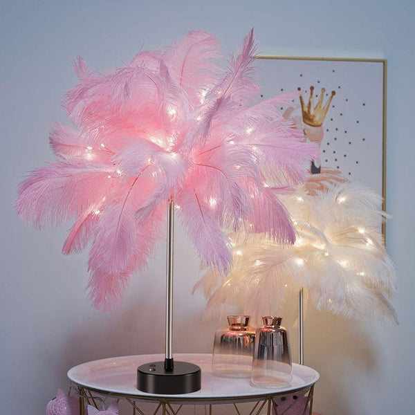 Lampe de table à plumes - Fairy lamp - Delisse