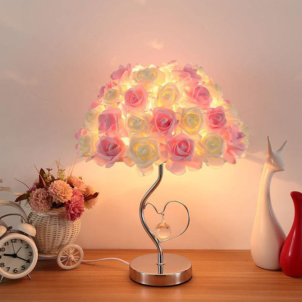 Lampes de table à roses