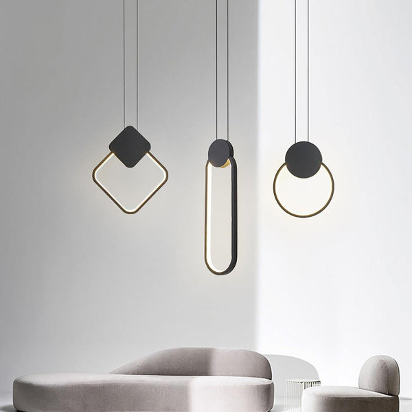 Lampes suspendues LED en aluminium style moderne