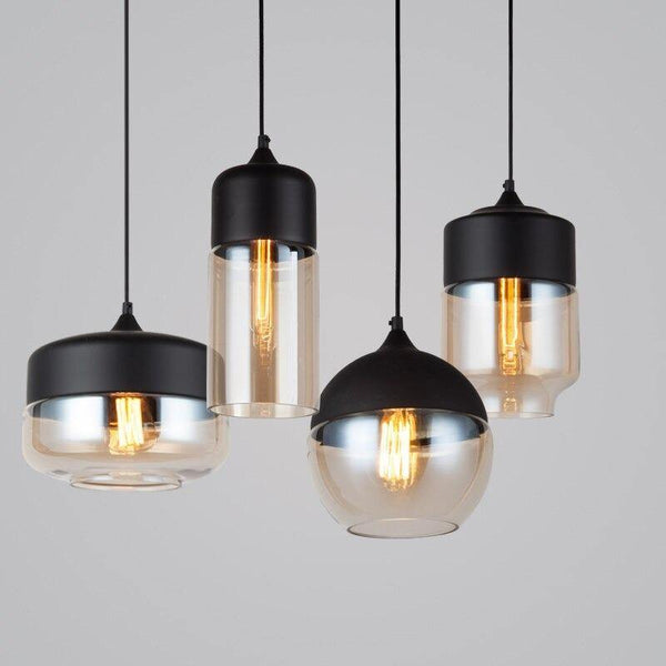 Lot de suspensions verre soufflé style scandinave - Delisse