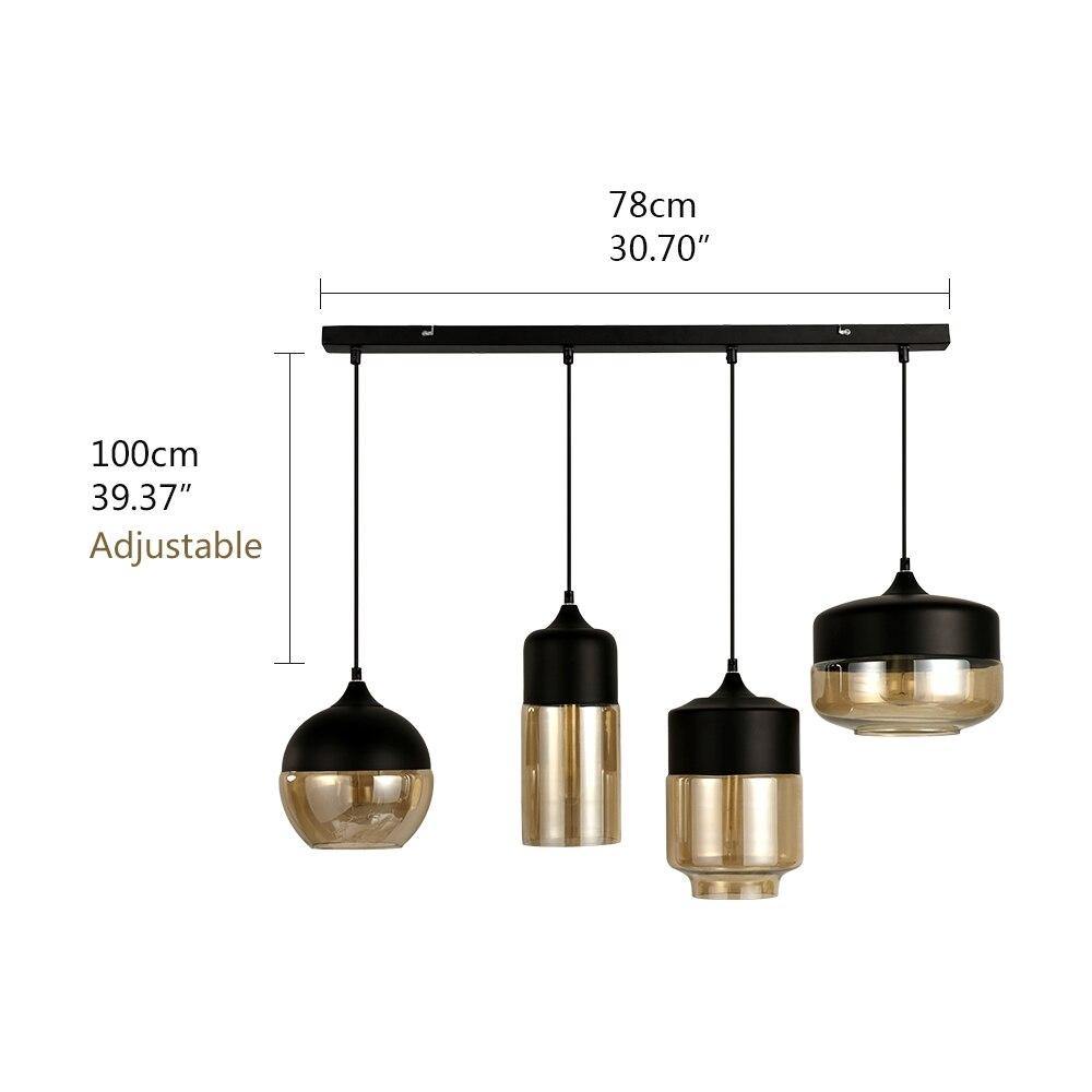 Lot de suspensions verre soufflé style scandinave